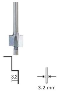 Proxxon 29038 Frez kształtowy 6,4 mm trzon 3,2 mm