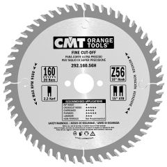 CMT 292.160.56H Brzeszczot HM drobny ząb 160 x 20 x 56T