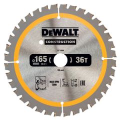 DeWalt DT1950-QZ Tarcza pilarska 165 x 20 mm 36T FTOP 3°