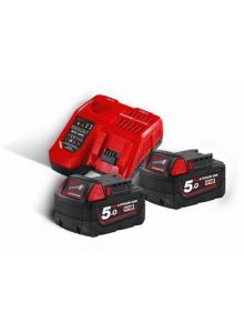 Milwaukee 4933459217 M18 NRG-502 M18™ NRG PACK Zestaw: akumulator M12 B2 + 2 akumulatory M18 B5 + szybka ładowarka M12-18 FC