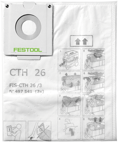 Festool 497541 Worek filtrujący 3szt. FIS-CTH 26/3