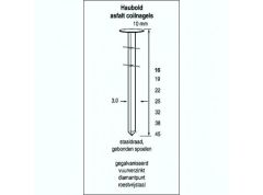 Haubold 505850 Gwoździe do asfaltu CW 3,0 x 25 mm ocynkowane 3000 szt.