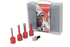 Rubi 50938 Zestaw Mini Dry Gres - SET WAX DRYBORES 6,8,10,12 + ADAPTER