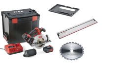 Flex-tools 513326 CS 62 18.0-EC/5.0 Zestaw akumulatorowa piła tarczowa 18V 5,0Ah Li-Ion + szyna prowadząca 160cm + dodatkowa tarcza pilarska