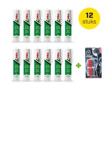 TEC7 535206-12 Montagekit 310 ml Biały 12 sztuk + gratis Silicone Master kit zestaw wycieraczek