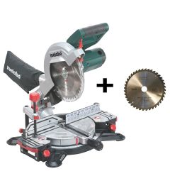 Metabo 619216000A Piła ukosowa KS216M do cięcia Lasercut + dodatkowa tarcza Metabo 216x30x40