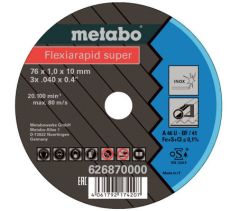 Metabo 626870000 Tarcza do cięcia Flexiarapid Super Inox 76 x 1,0 x 10 mm 5 szt.