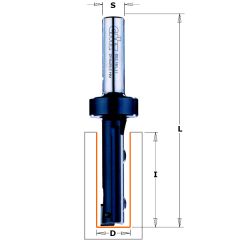 CMT 653.681.11 Frez prosty z wymiennymi ostrzami Z1+1 18 mm x 111,5 mm trzon 20 mm