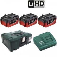 Metabo 685069000 Zestaw 3 akumulatorów 18V LiHD 5.5Ah i ładowarki ASC 30-36V w MetaLoc