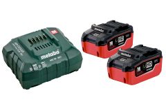 Metabo 685122000 Zestaw akumulatorów 2 x 18V LiHD 5,5Ah + 1 x ładowarka ASC 145