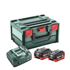 Metabo Zestaw akumulatorów 2 x 18V LiHD 10.0Ah + 1 x ładowarka ASC 145 w MetaBox 685142000