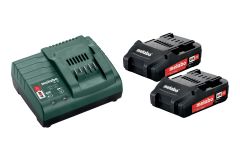 Metabo Akcesoria 685161000 Zestaw akumulatorów 2 x 18V 2.0Ah Li-Ion + 1 x ładowarka SC 30
