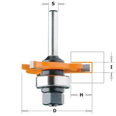 CMT 722.31511A 1,5 mm frez tarczowy z łożyskiem + trzpień wrzeciona 6 mm