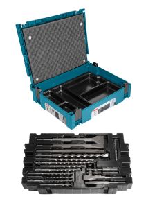 Makita B-52059 Zestaw wierteł/przecinaków, 17 części, SDS-PLUS, w walizce Makpac nr 1