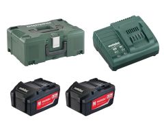 Metabo 685065000 Zestaw 2 akumulatorów 18V Li-Power 5.2Ah z ładowarką ASC 30-36V w MetaLoc