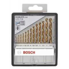 Bosch 2607010539 13-częściowy zestaw wierteł do metalu HSS-Tin Robustline