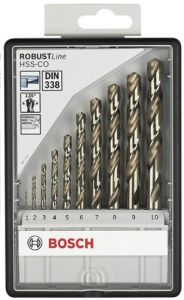 Bosch 2607019925 Zestaw 10 wiertel do metalu Fi 1-10 mm Robust L