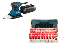 Makita BO4565K SET Szlifierka oscylacyjna 230V + Makpac nr 2 z papierem ściernym