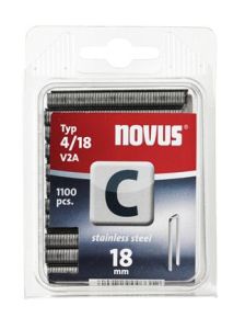 Novus 042-0459 C 4/18 zszywki stal nierdzewna 18 mm 1100 sztuk