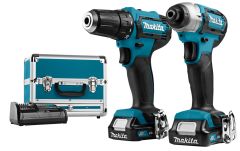 Makita CLX224SAX1 Zestaw kombi - wiertarka akumulatorowa DF333 + wkrętarka udarowa TD110 12V 2,0Ah Li-Ion