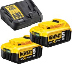 DeWalt DCB115P2-QW Ładowarka wielonapięciowa XR 4.0A + 2 akumulatory 5.0Ah 18V