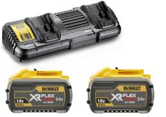 DeWalt DCB132X2-QW Zestaw startowy FlexVolt - 2 x akumulator FlexVolt 54V 9.0Ah Li-Ion + podwójna ładowarka DCB132