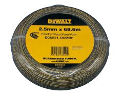 DeWALT Akcesoria DT20652-QZ zamienny drut do podkaszarki 2,5 mm x 68,6 m DCM571/DCM581