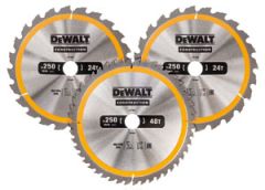 DeWalt DT1963-QZ Tarcza pilarska 250 x 30 mm 3-pak DT1956-QZ + DT1957-QZ