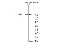 Dutack 5134028 SKN12 Minibrad ocynkowany 15mm 5000 sztuk