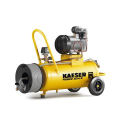 Kaeser 1.1805.10010 Kompresor tłokowy Premium 250/40W 230 Volt + bęben z wężem powietrznym 20 mtr.