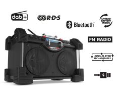 PerfectPro RH3 RockHart BT Radioodbiornik budowlany DAB+ i Bluetooth 230 V zasilanie sieciowe lub akumulatorowe