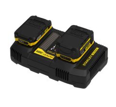 Stanley SFMCB24 Fatmax V20 Dual Battery Charger 18 Volts