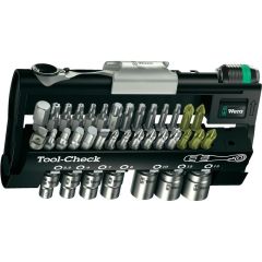 Wera 05073220001 1SB Zestaw grzechotek z końcówkami/głowicami Toolcheck