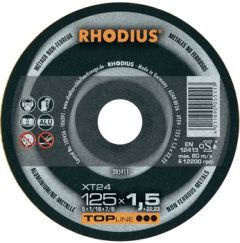 Rhodius 205910 XT24 Tarcza do cięcia cienkiego aluminium 115 x 1,5 x 22,23 mm