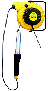 Zeca 800176 5907/328/230V Zwijacz kabla sprężynowego z palnikiem i transformatorem 15 mtr 230 Volt