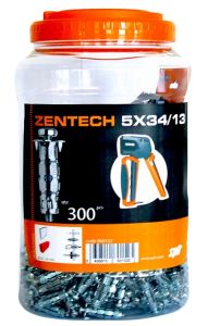 Spit 060151 Zentech korek metalowy z wkrętem do pustych ścian 4-33/13 300 szt. z bezpłatnymi szczypcami