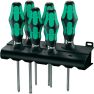 Wera 05105622001 335/350/355/6 Zestaw wkrętaków Kraftform Plus Końcówka laserowa + uchwyt, 6 części - 2