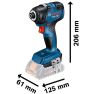 Bosch 0 601 9J2 108 Zestaw 18 V: GSR 18V-55 + GDR 18V-200 + 2 akumulatory GBA 18V 4.0Ah + ładowarka + L-CASE - 2