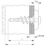 Fischer 40432 GKM 12 Metalowy korek do płyt gipsowo-kartonowych z wkrętem 100 szt. - 3