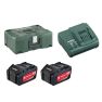 Metabo 685065000 Zestaw 2 akumulatorów 18V Li-Power 5.2Ah z ładowarką ASC 30-36V w MetaLoc - 1