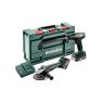 Metabo Zestaw Combo 18V 2.0Ah Li-Ion - wiertarka akumulatorowa BS18 + szlifierka kątowa W 18 L 9-125 685204500 - 1