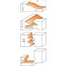 CMT 900.509.11 Kompletny zestaw frezów HM do mebli kuchennych, profil A - 5 szt. - 1