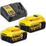 DeWalt DCB115P2-QW Ładowarka wielonapięciowa XR 4.0A + 2 akumulatory 5.0Ah 18V - 1