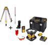 DeWalt DCE074D1R-SET 18V 2.0Ah Li-Ion W pełni automatyczny obrotowy czerwony laser (wewnętrzny) + DE0737 Laska pomiarowa + DE0736 Statyw Alu 5/8" - 1