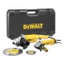 DeWalt DWE492SDT-QS Zestaw: 2 szlifierki kątowe (230mm/2200W + 125mm/1000W) + 2 tarcze diamentowe + walizka - 1