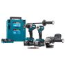 Makita DK0125G301 Zestaw Kombi 40V Max 4.0Ah Li-Ion - wiertarka akumulatorowa DF001G + klucz udarowy TD001G + szlifierka GA005G w Makpac + 5 lat gwarancji dealera! - 1