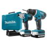 Makita DK1497 - DF347D Akumulatorowa wiertarka + TD126D klucz udarowy 14,4V 1,3 AH Li-ion - 1