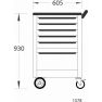 Gedore 2005 AUTO Wózek narzędziowy z 7 szufladami 247-częściowy 2016222 - 1