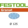 Festool 497177 Krążki ścierne StickFix Ø 125mm Granat 100szt. STF D125/90 P400 GR/100 - 1