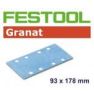 Festool 498943 Granat STF 93x178/8 P400 GR/100 arkusze szlifierskie - 1